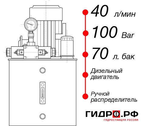 Гидростанция с ДВС НДР-40И107Т
