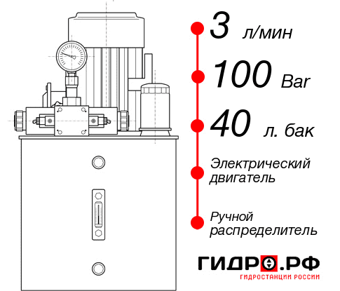 Гидростанция толкателя НЭР-3И104Т