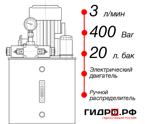 Гидростанция для гидравлического домкрата НЭР-3И402Т