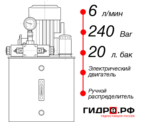 Гидростанция для дровокола НЭР-6И242Т