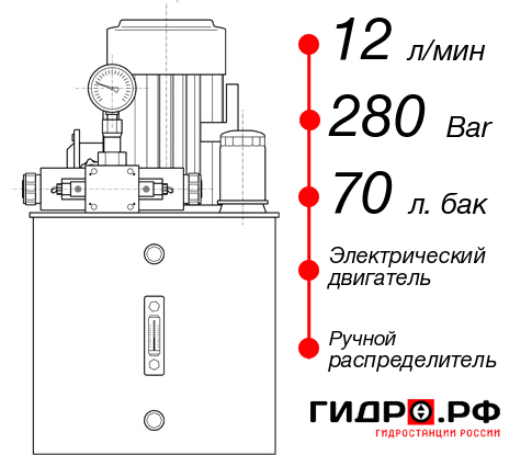 Гидростанция для гидроцилиндра НЭР-12И287Т