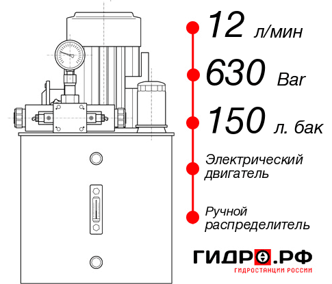 Гидростанция для гидравлического домкрата НЭР-12И6315Т