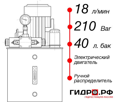 Гидростанция с электроприводом НЭР-18И214Т