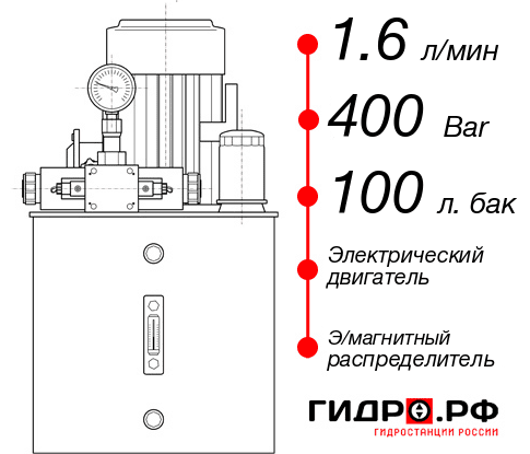 Гидростанция для гидравлического домкрата НЭЭ-1,6И4010Т