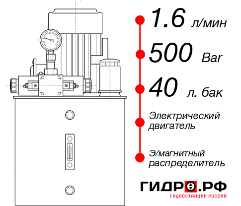 Гидростанция для гидравлического домкрата НЭЭ-1,6И504Т