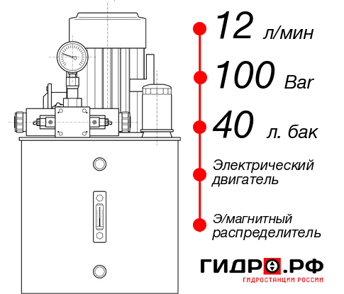 Гидростанция для гидроцилиндра НЭЭ-12И104Т