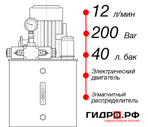 Гидростанция для гидроцилиндра НЭЭ-12И204Т