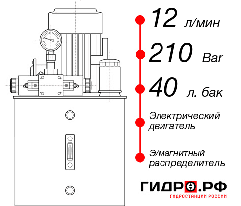 Гидростанция для гидроцилиндра НЭЭ-12И214Т