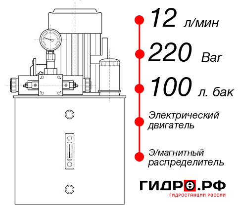 Гидростанция для гидроцилиндра НЭЭ-12И2210Т