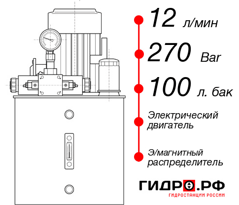 Гидростанция для гидроцилиндра НЭЭ-12И2710Т