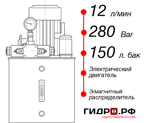 Гидростанция для гидроцилиндра НЭЭ-12И2815Т