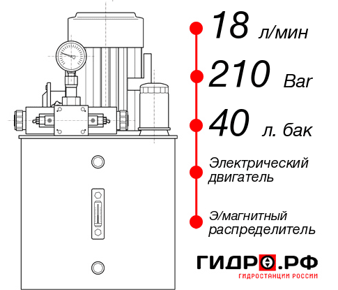 Гидростанция для гидроцилиндра НЭЭ-18И214Т