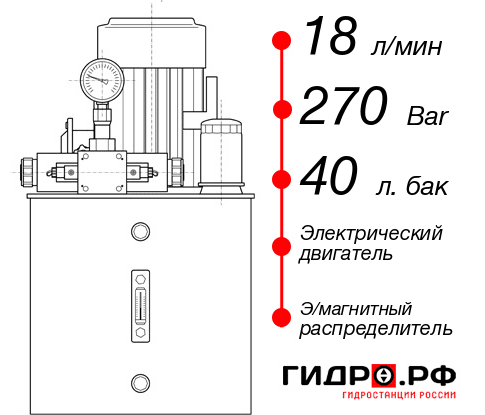 Гидростанция для гидроцилиндра НЭЭ-18И274Т