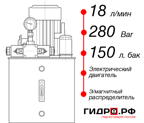 Гидростанция для гидроцилиндра НЭЭ-18И2815Т