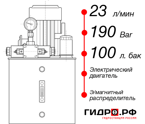 Гидростанция для гидроцилиндра НЭЭ-23И1910Т